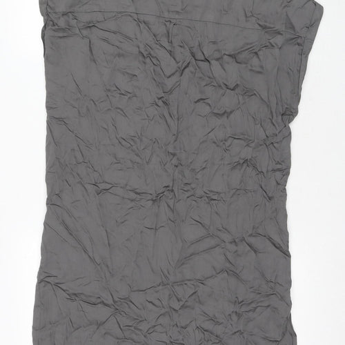 Two Danes Women's Grey Sleeveless Midi Shift Dress, S