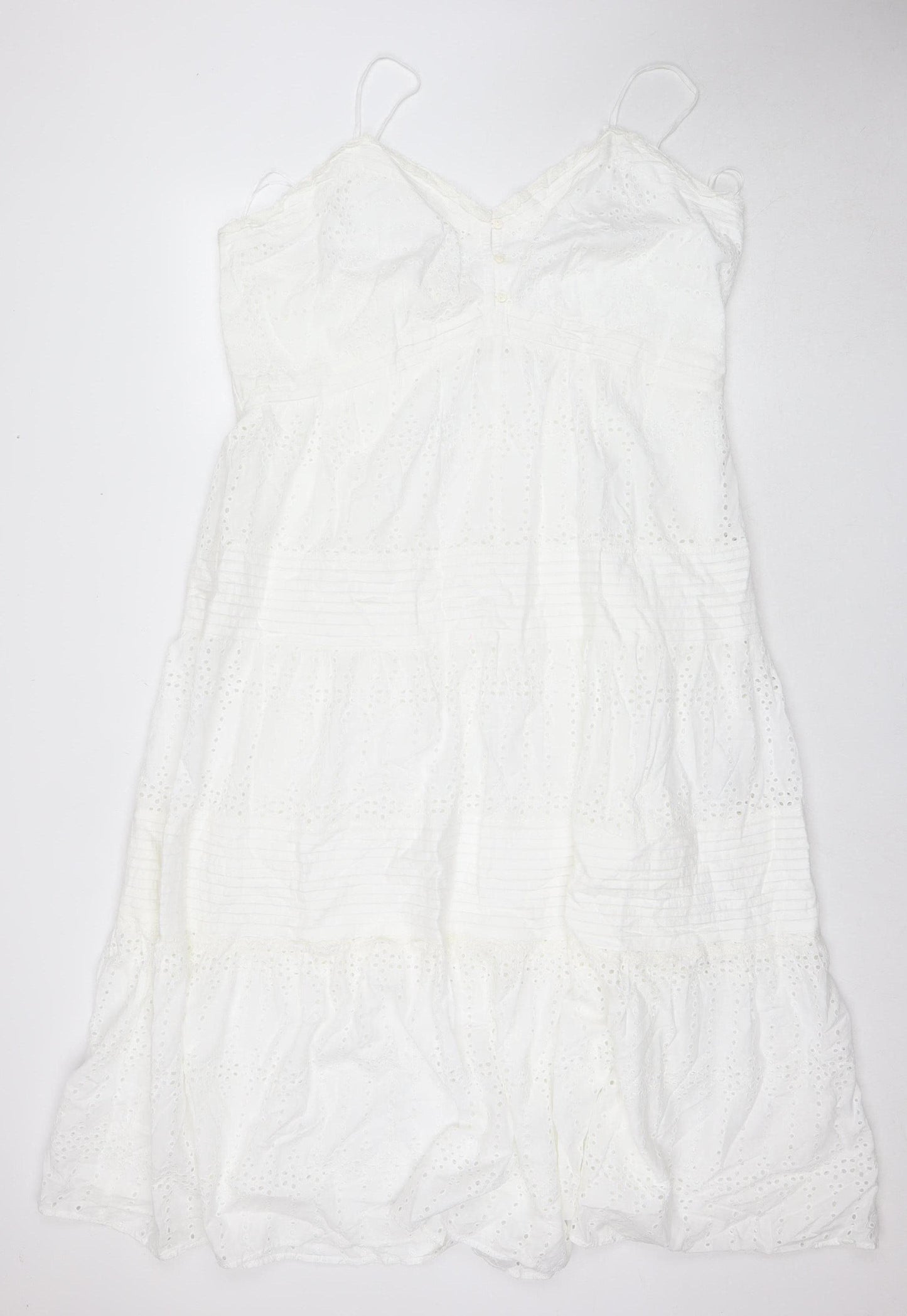 White Sleeveless Cotton Dress Marks and Spencer