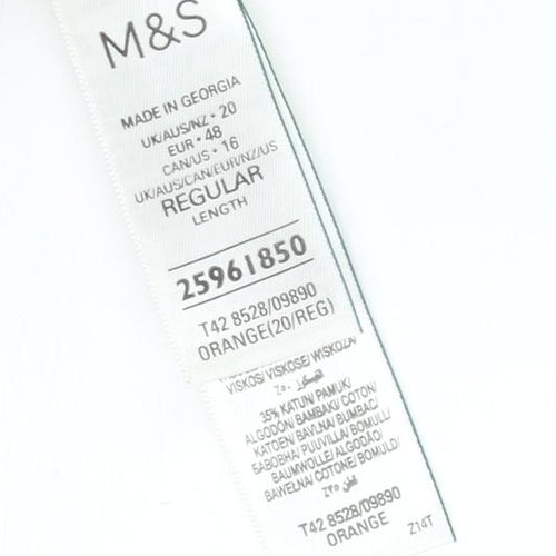 Marks and Spencer Women’s Orange Sleeveless Dress