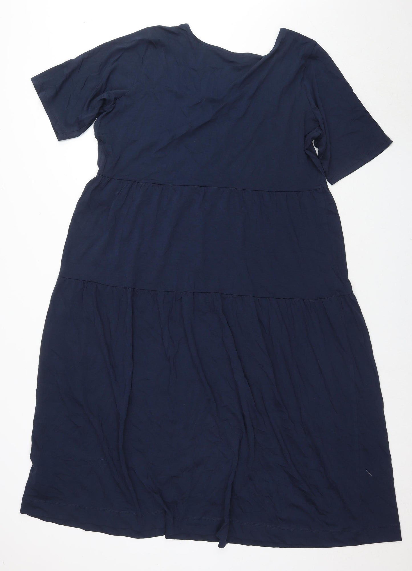 Marks and Spencer Women's Blue Canvas Dress Size 20