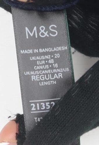 Marks and Spencer Women's Blue Canvas Dress Size 20