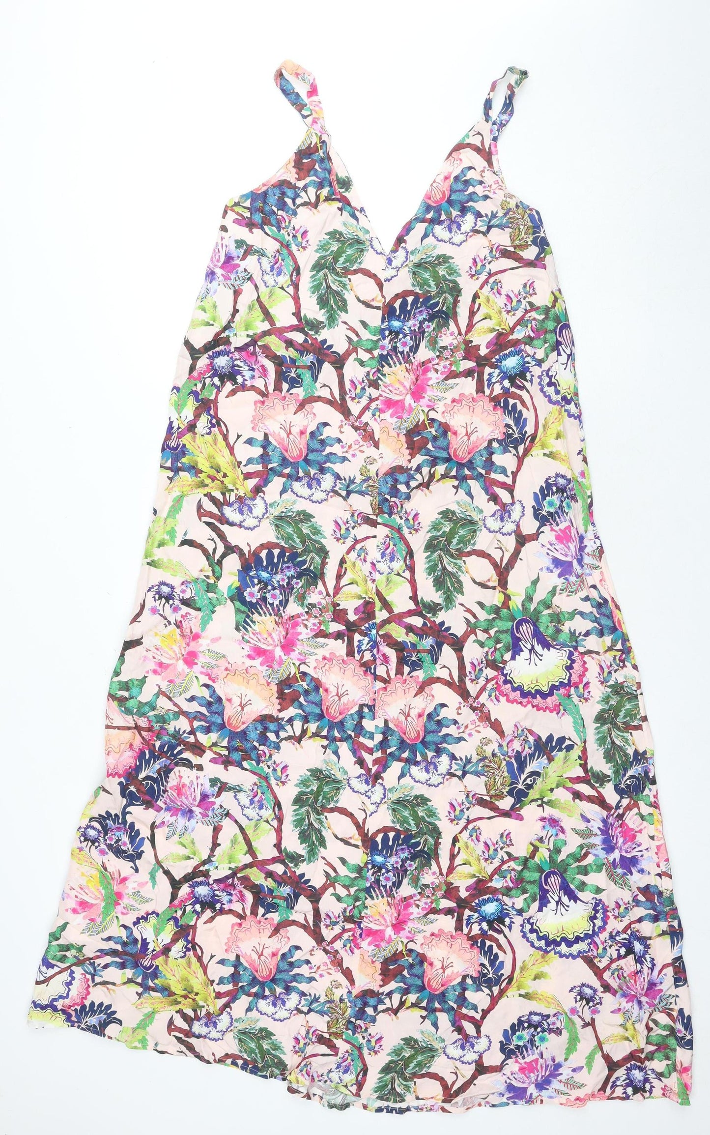 Women's Multicoloured Floral Slip Dress Size 6