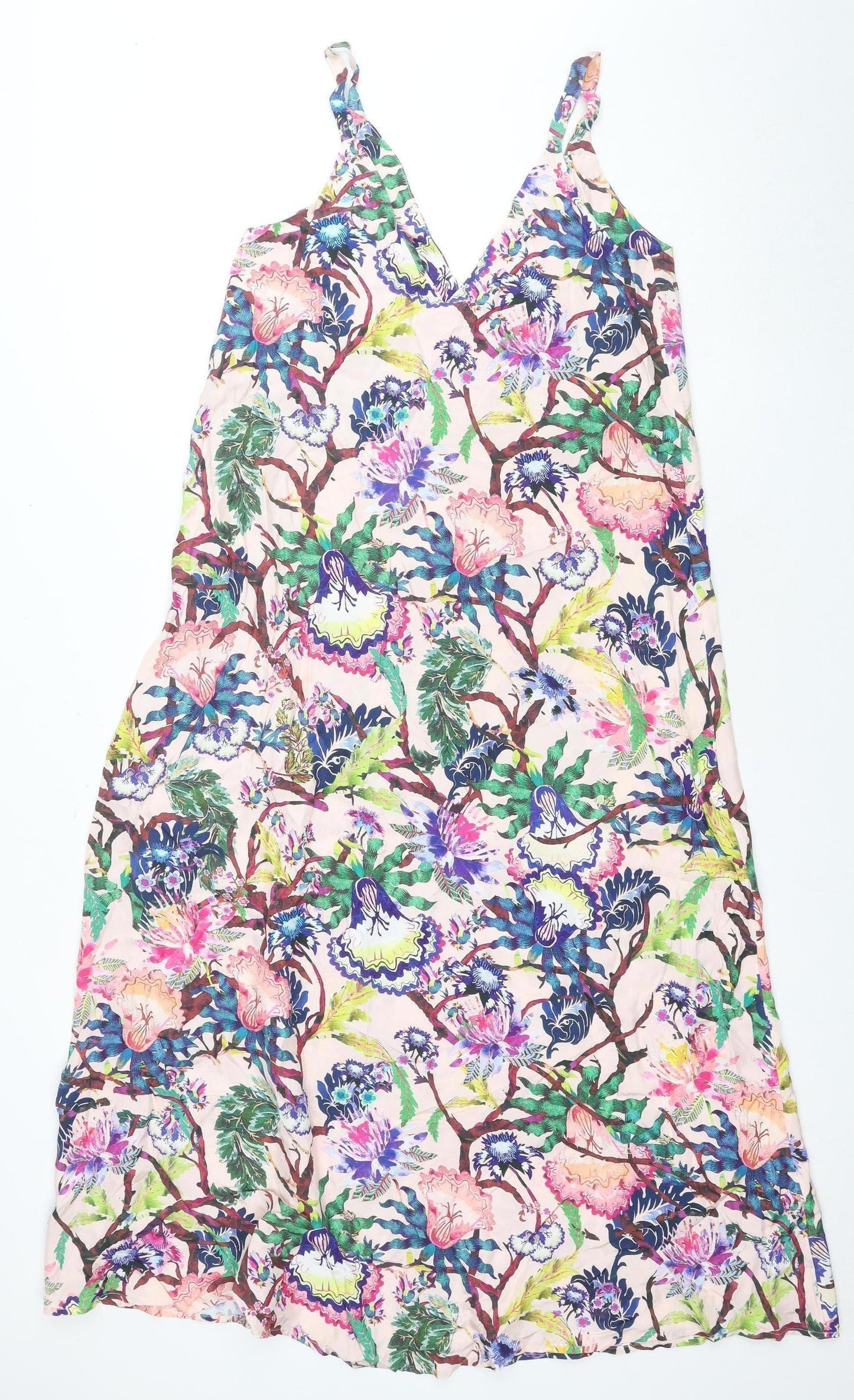 Women's Multicoloured Floral Slip Dress Size 6