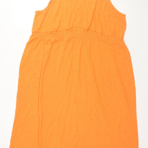 Marks and Spencer Petite Orange Shift Dress 20