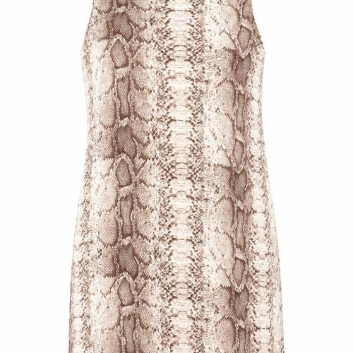 Bar III Women's Brown Animal Print Shift Dress Size 16