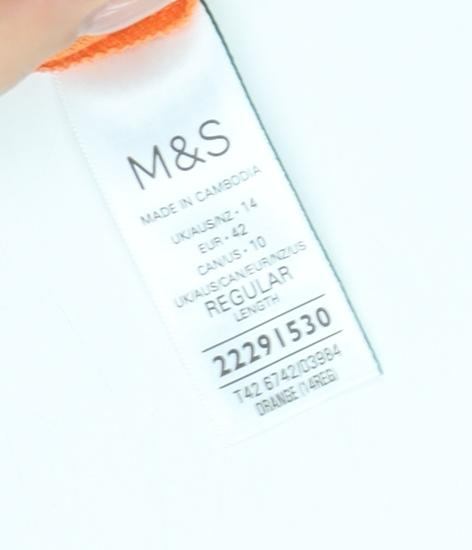 Marks and Spencer Women's Orange A-Line Midi Dress