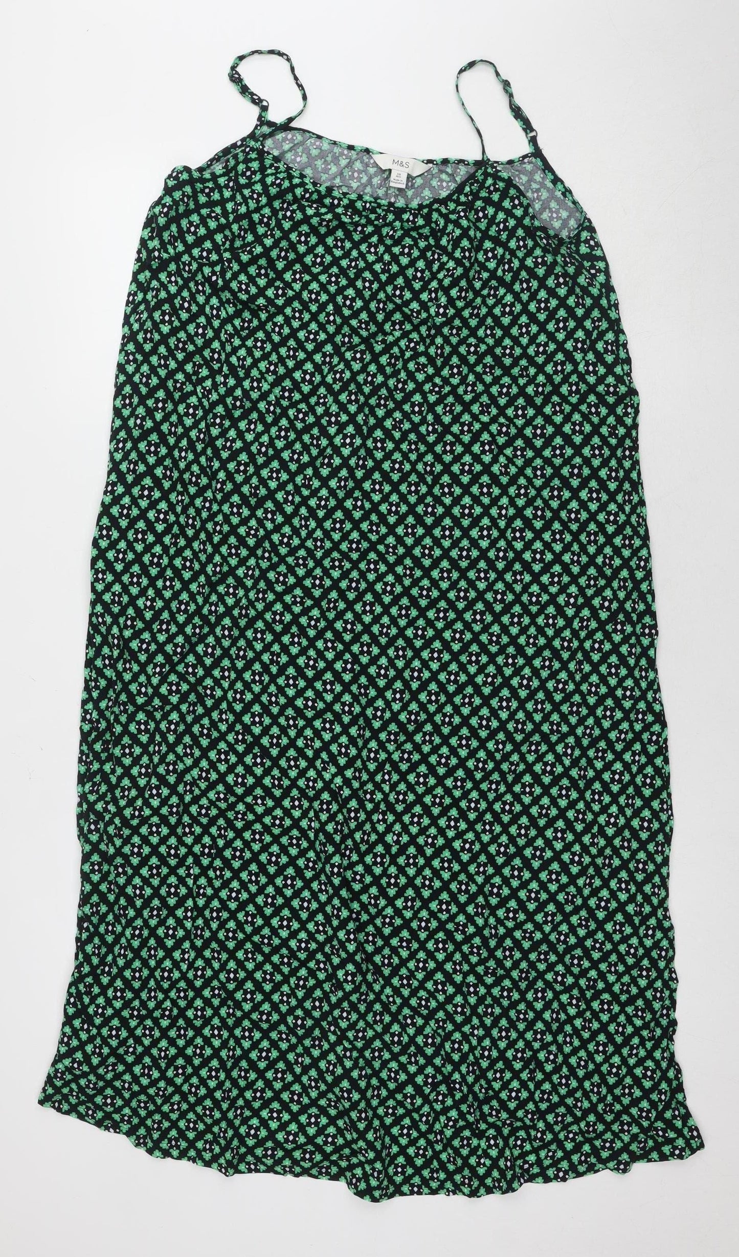 Marks and Spencer Women's Green Slip Dress Size 10