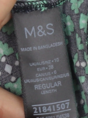 Marks and Spencer Women's Green Slip Dress Size 10