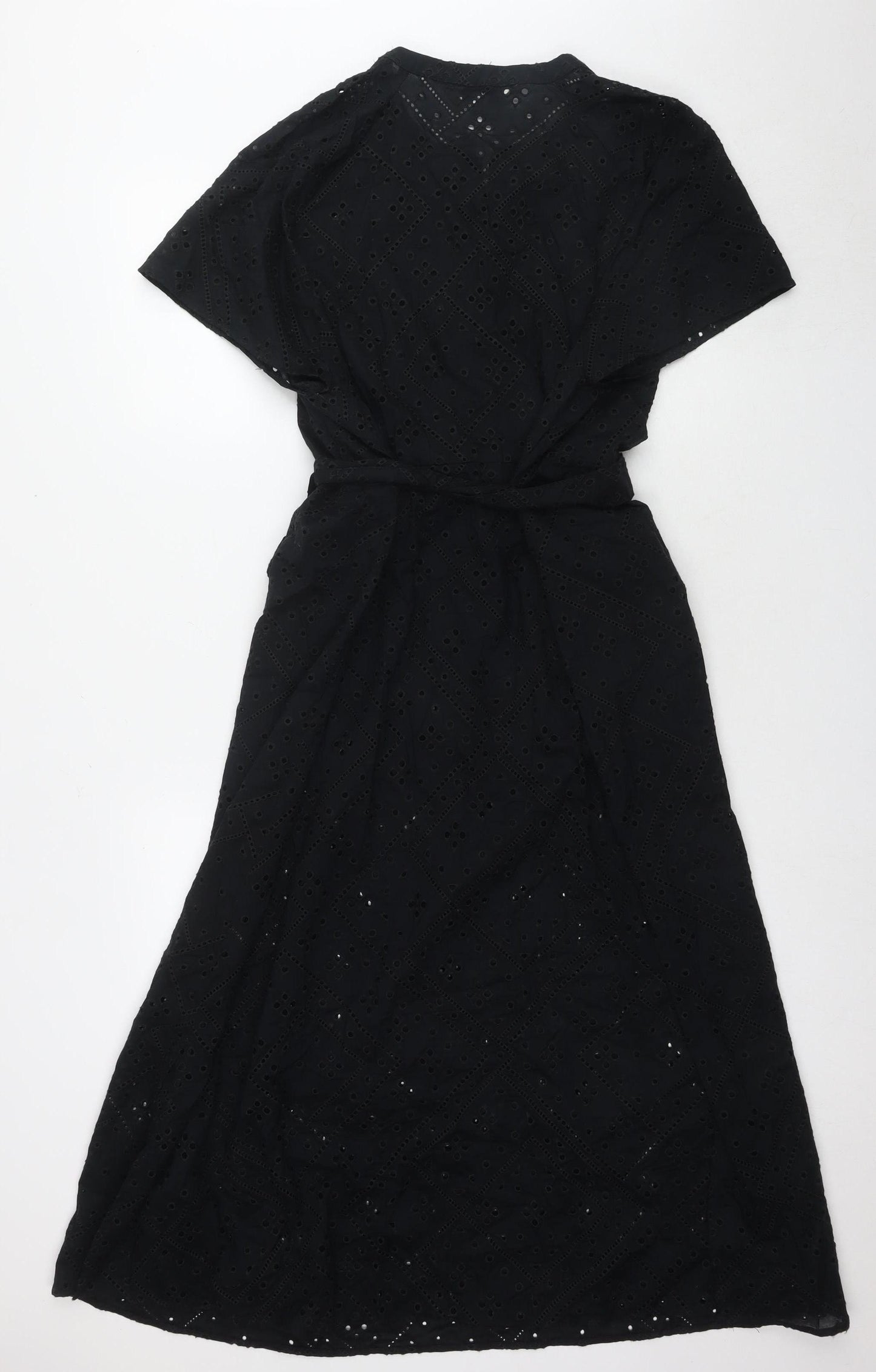 Marks and Spencer Women's Black Midi Dress Size 14