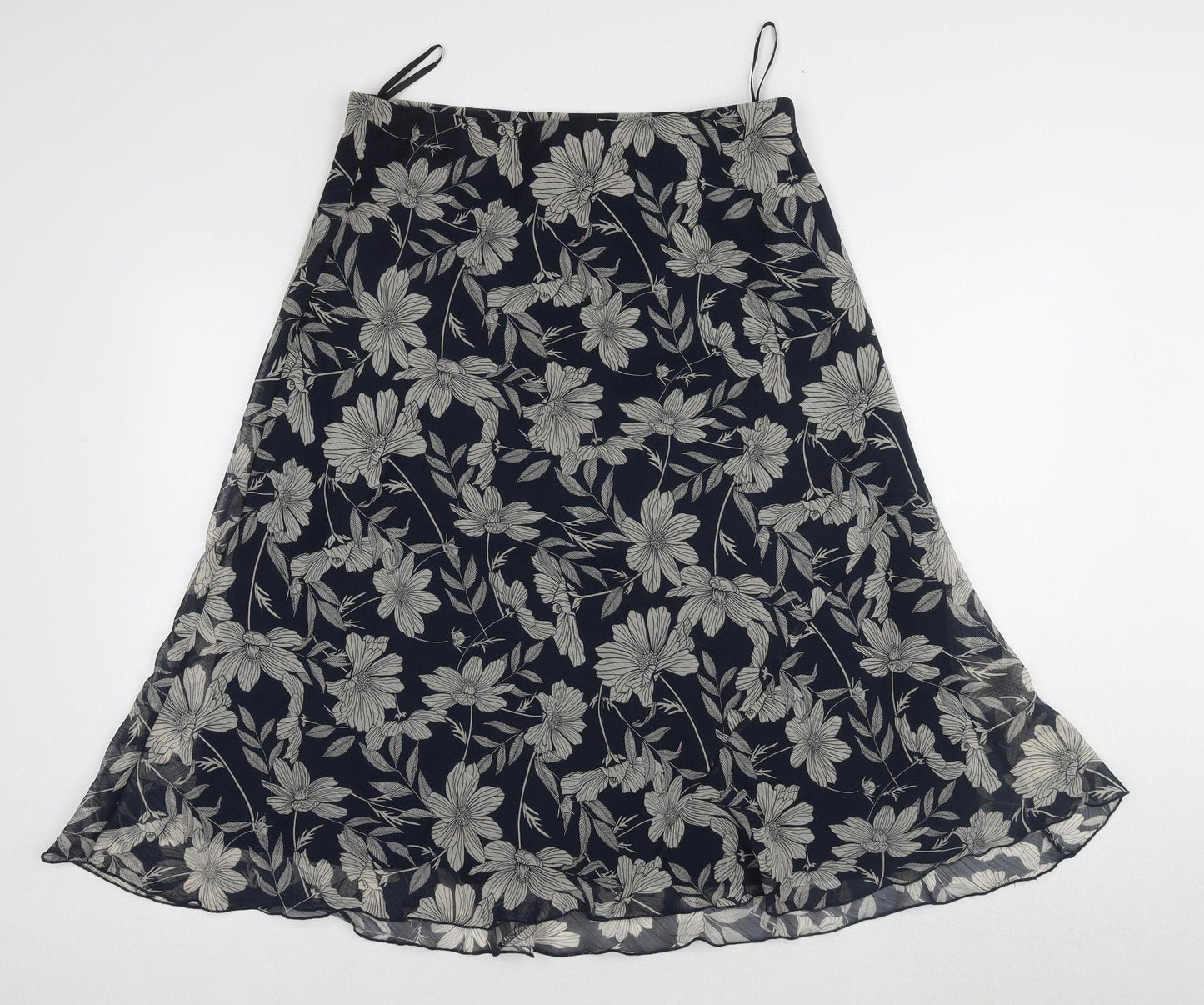 ISLE Collection Women's Blue Floral Midi Skirt