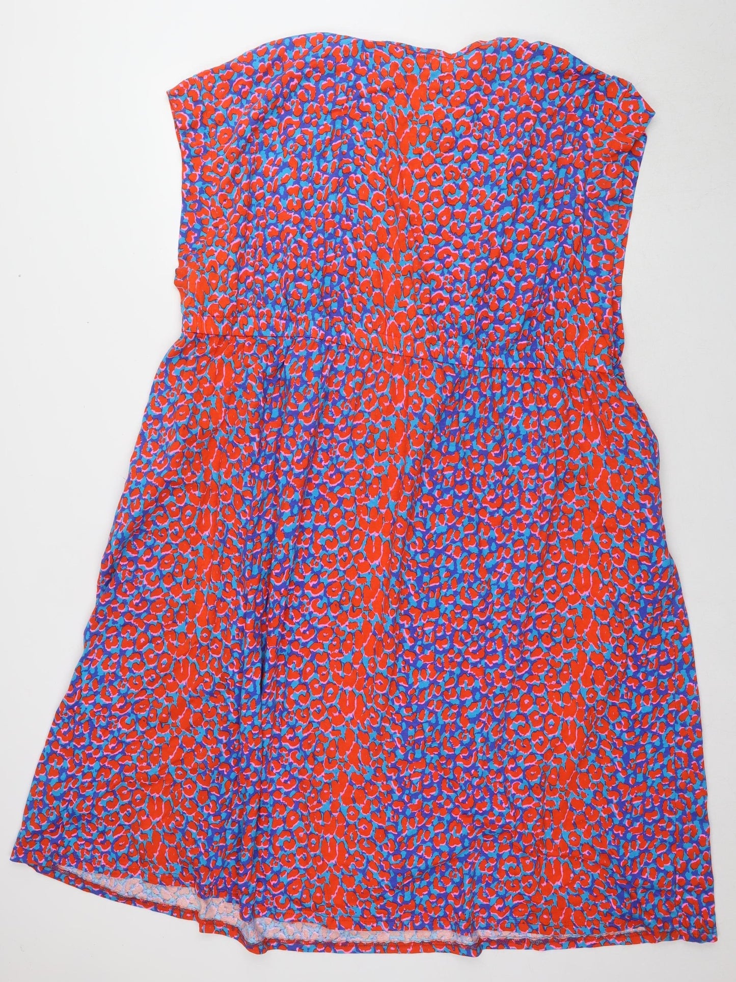 Next Women's Red Blue Animal Print Dress 24