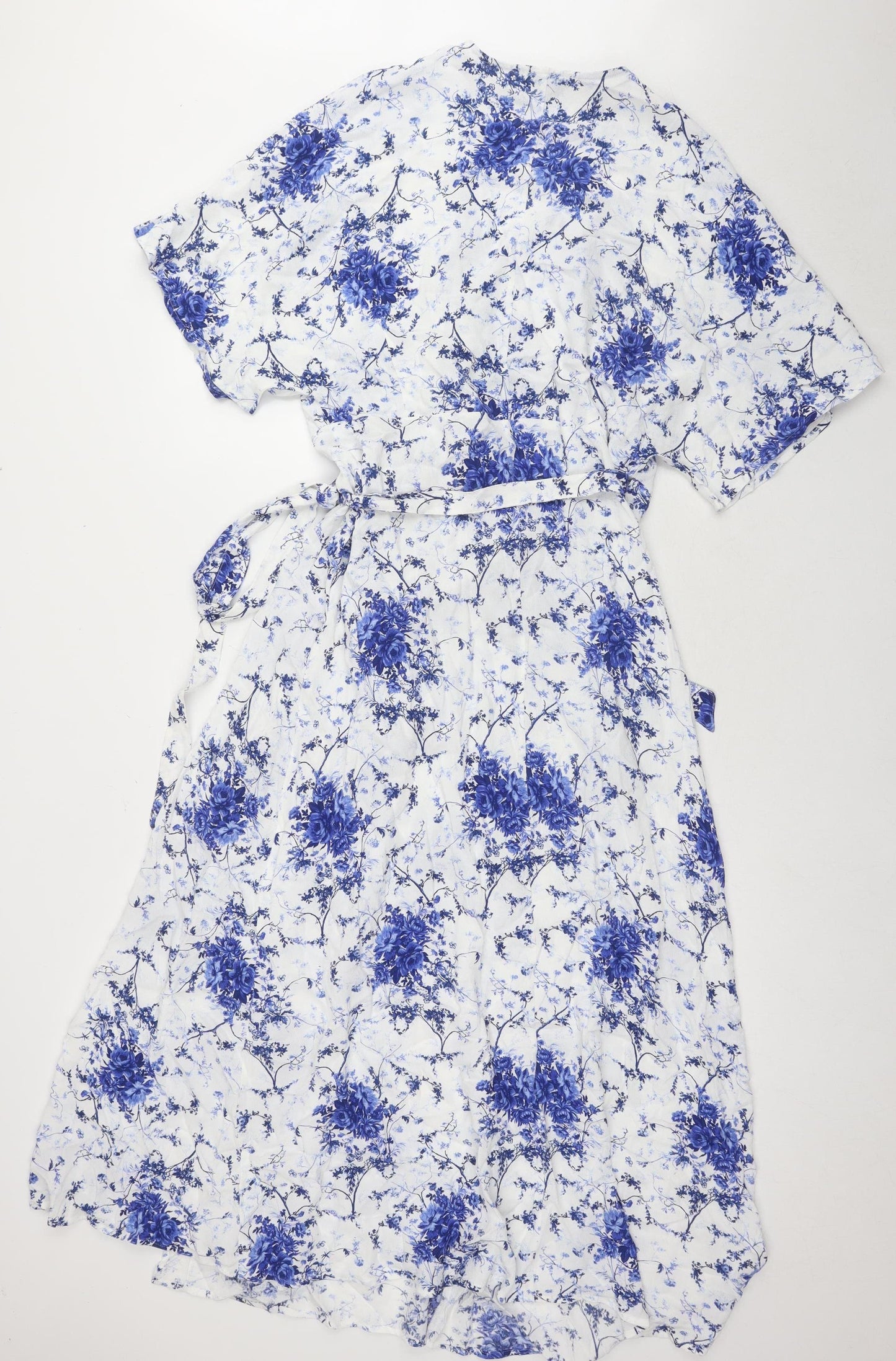 Marks and Spencer Women’s Blue Floral Dress, Size 12