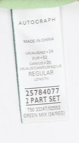 Marks and Spencer Women's Green Dress, Size 24
