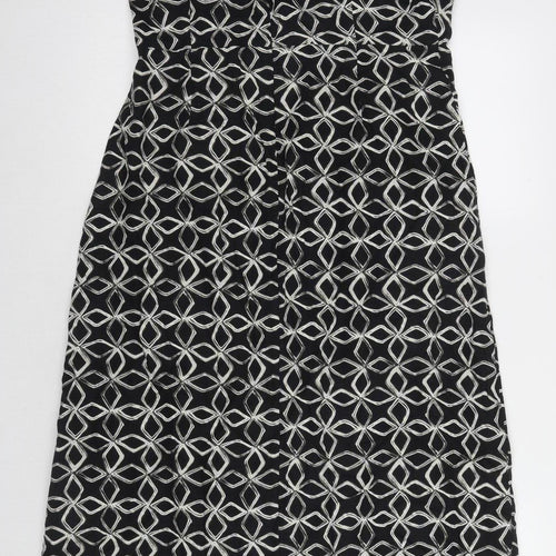 Marks and Spencer Black Geometric Sleeveless Women's Dress