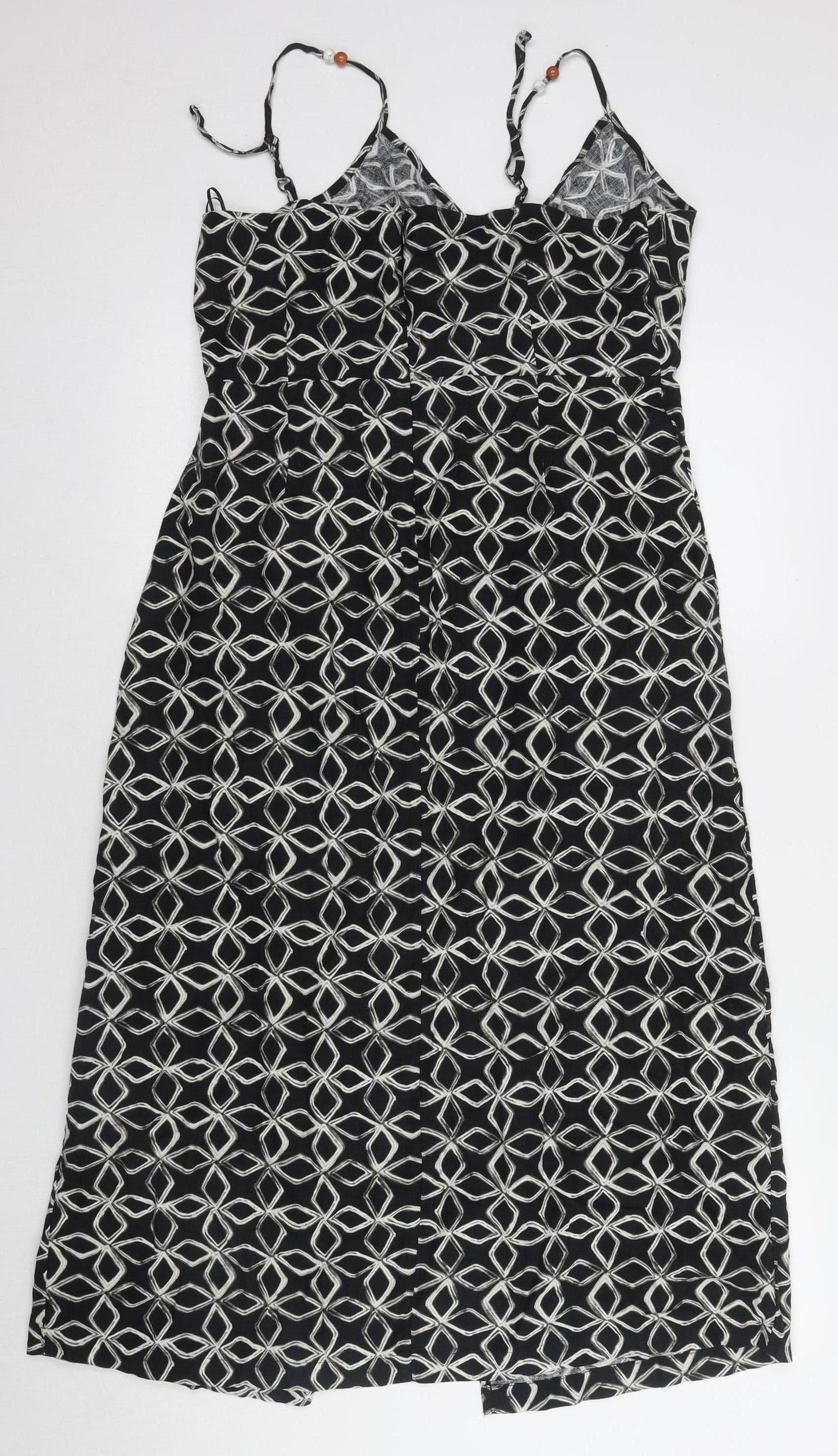 Marks and Spencer Black Geometric Sleeveless Women's Dress