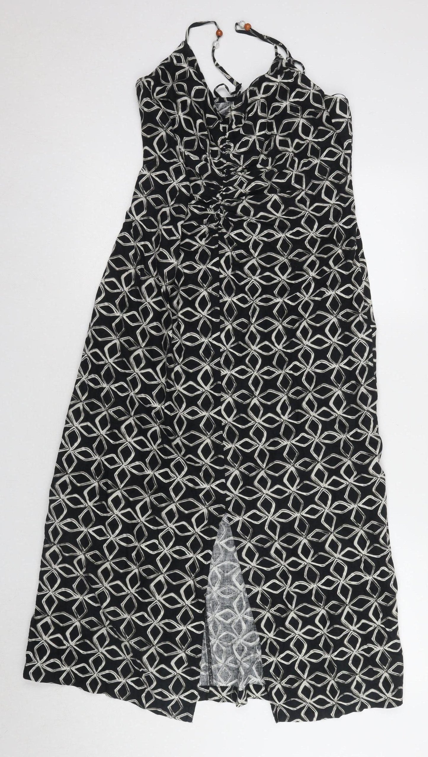 Marks and Spencer Black Geometric Sleeveless Women's Dress