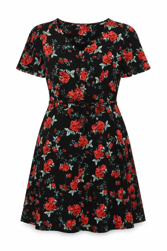 Front view of Style London Women's Multicoloured Floral Dress S