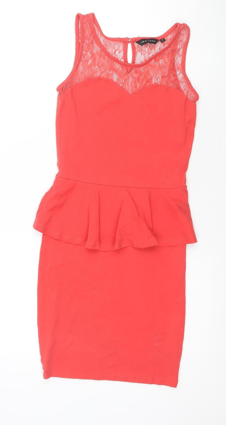 New Look Women's Red Bodycon Dress Size 6