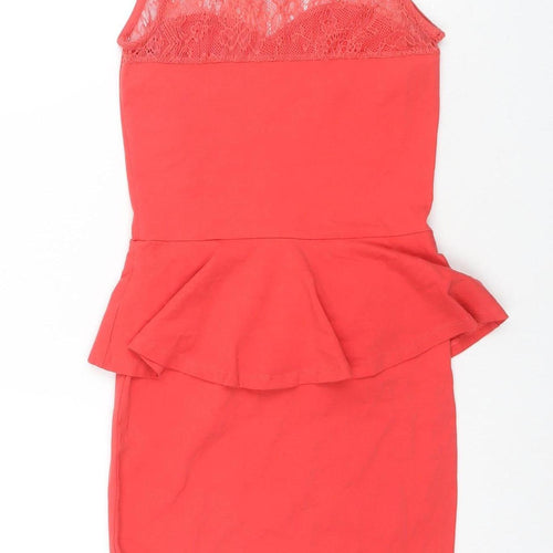New Look Women's Red Bodycon Dress Size 6
