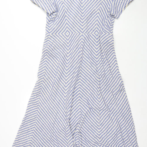 Max Studio Women’s Blue Striped A-Line Dress Size 8
