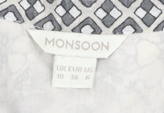 Monsoon Women Floral Shift Dress Size 10 Multicoloured