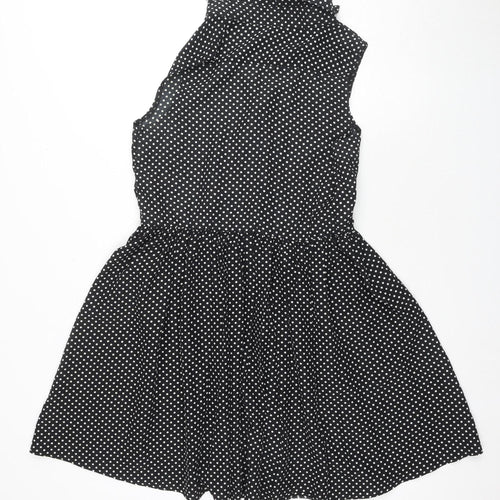 Belle by Oasis Women's Black Polka Dot Dress S
