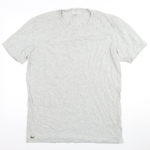 Lacoste Men's Grey Cotton T-Shirt XL Classic