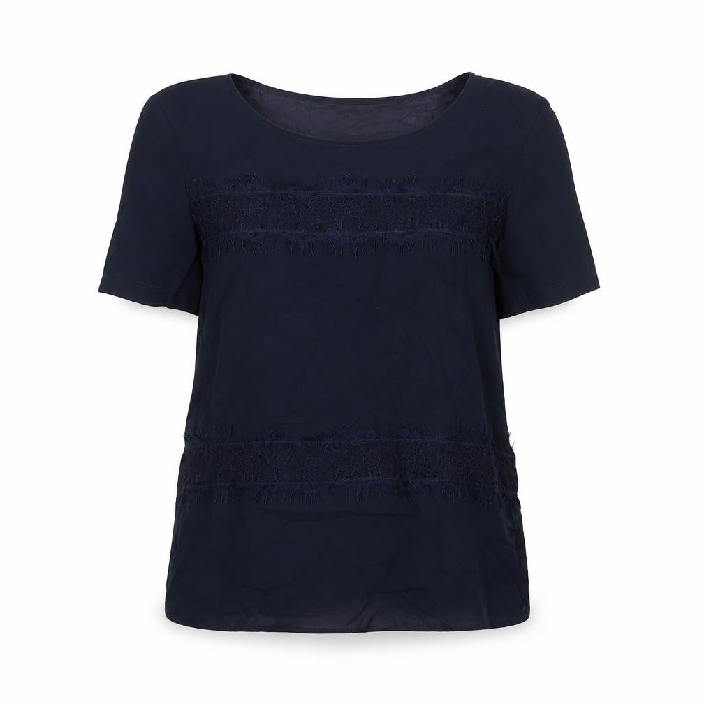 Front view of French Connection Women's Blue XS Basic T-Shirt