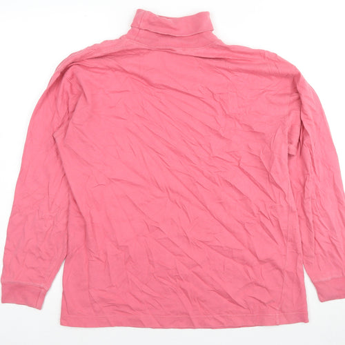 Jumper Women's Pink Cotton High Neck Blouse, Size S