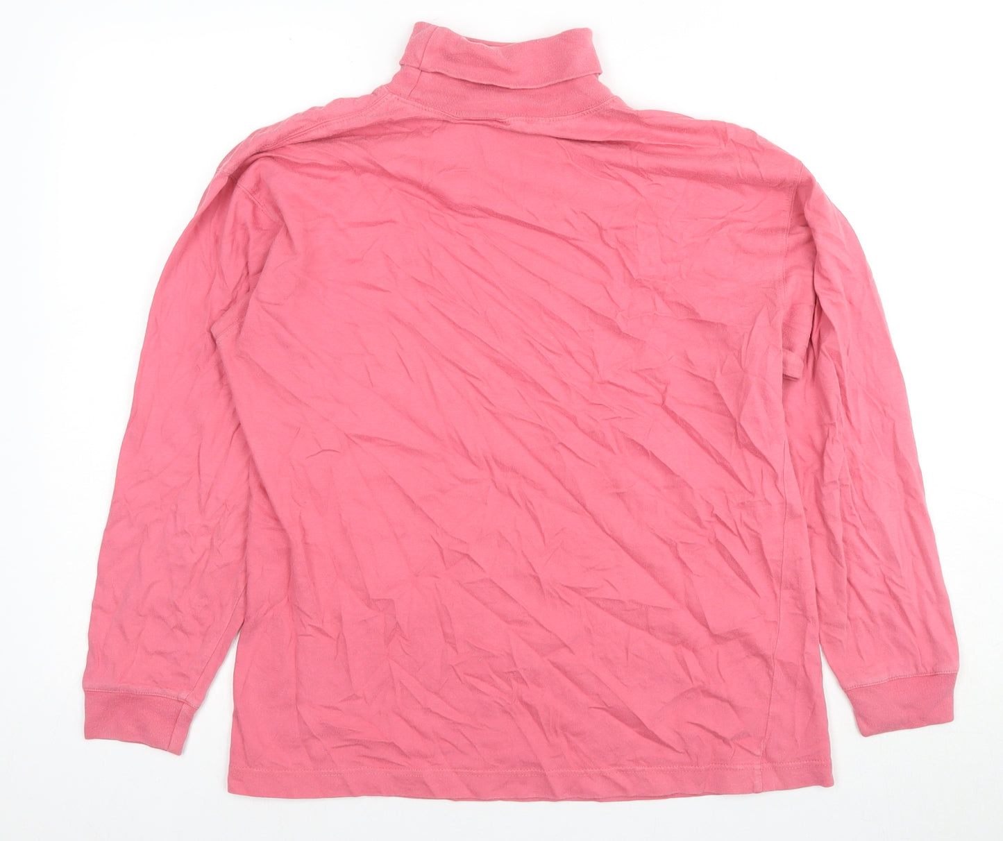Jumper Women's Pink Cotton High Neck Blouse, Size S