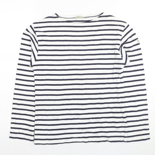 Armani Kids Girls Striped Long Sleeve T-Shirt, White, 11 Years