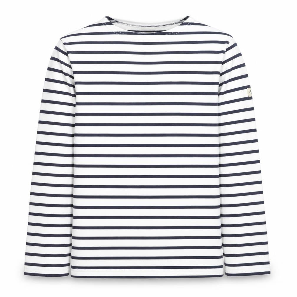 Armani Kids Girls Striped Long Sleeve T-Shirt, White, 11 Years