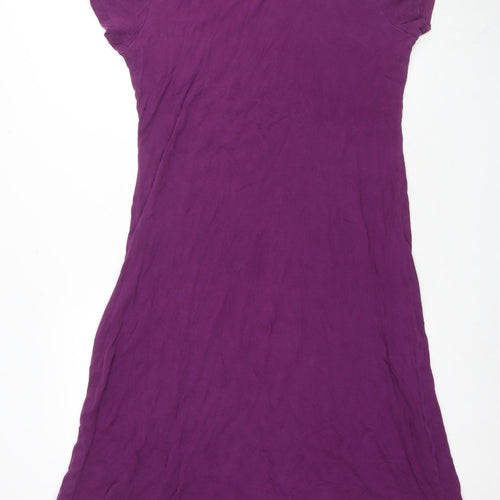 Lands' End Women's Purple T-Shirt Dress, M, Casual Style