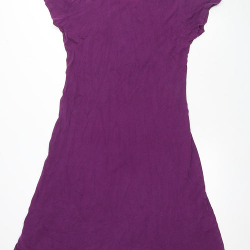 Lands' End Women's Purple T-Shirt Dress, M, Casual Style