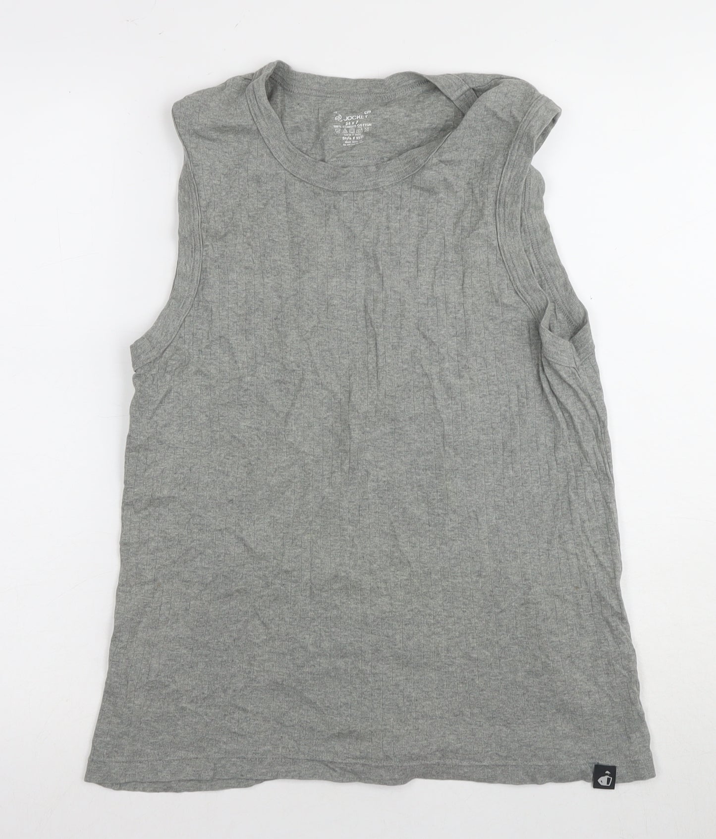 Jockey Men's Grey Sleeveless Crew Neck T-Shirt M
