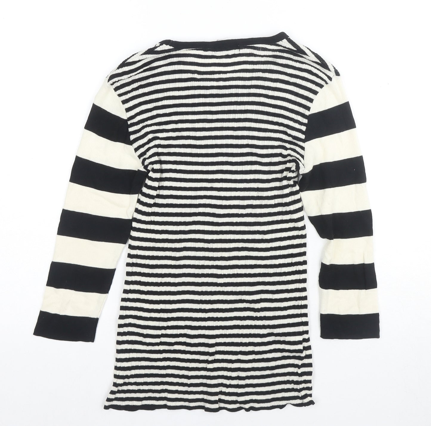 Sonia Rykiel Women's Black Striped T-Shirt, Size 12