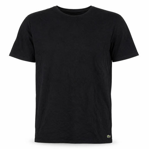 Lacoste Men's Black Cotton Crew Neck T-Shirt, Size L