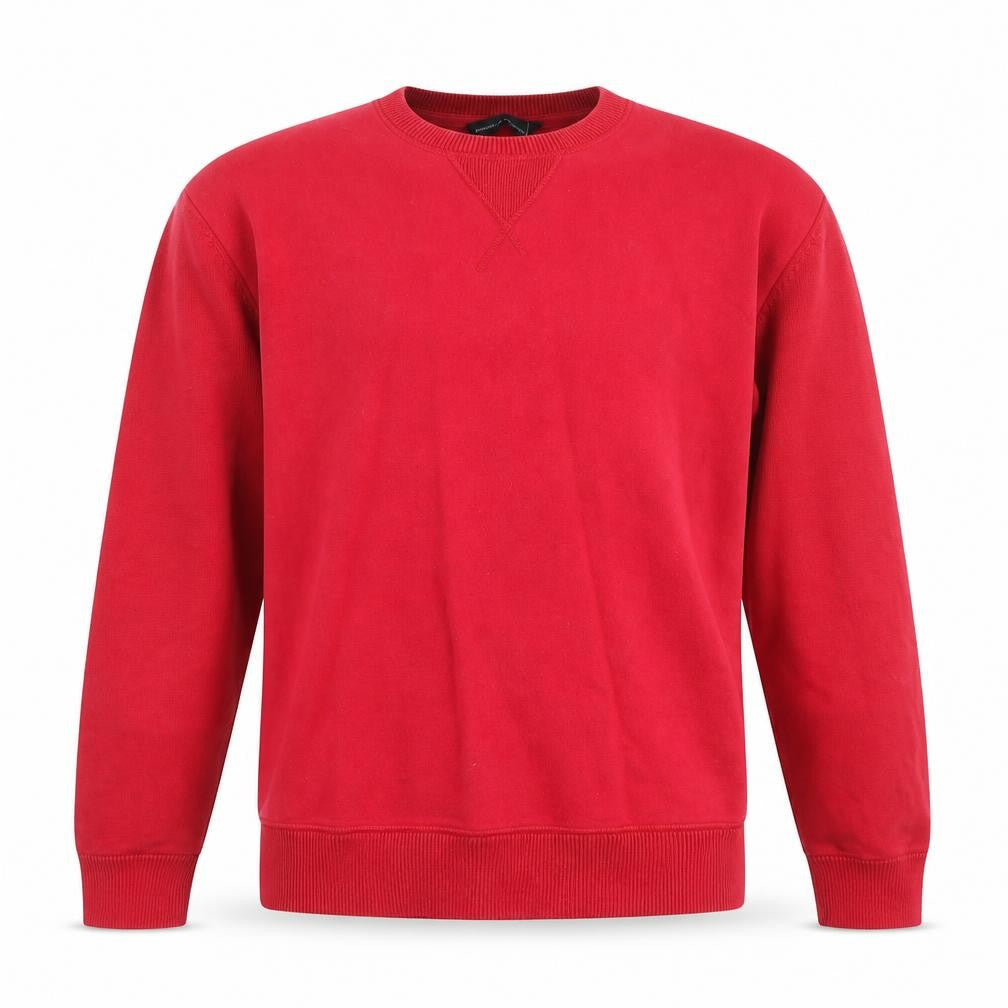 Front view of French Connection Men's Red jumper, size M