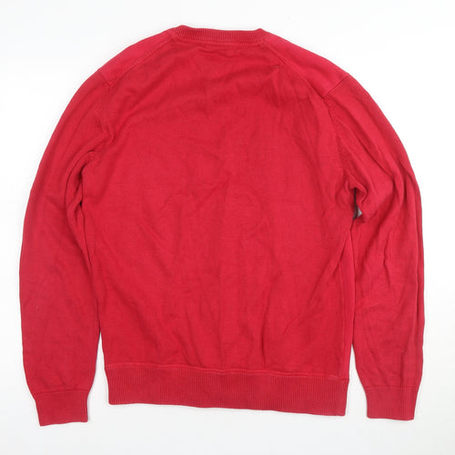 French Connection Men's Red Pullover Jumper Size M