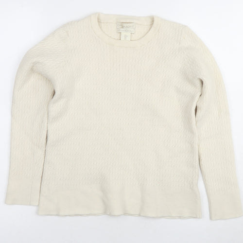 Cynthia Rowley Women's Ivory L Pullover Jumper