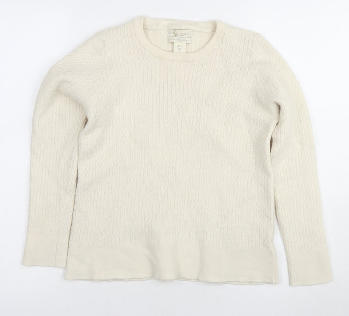 Cynthia Rowley Women's Ivory L Pullover Jumper