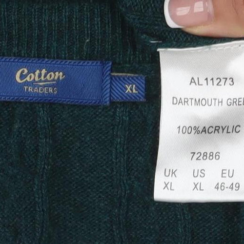 Colton Traders Men’s Green XL Cable Knit Vest
