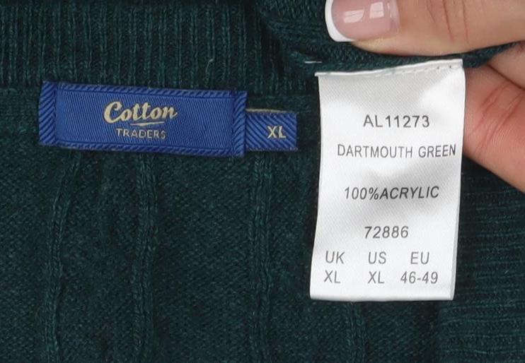 Colton Traders Men’s Green XL Cable Knit Vest