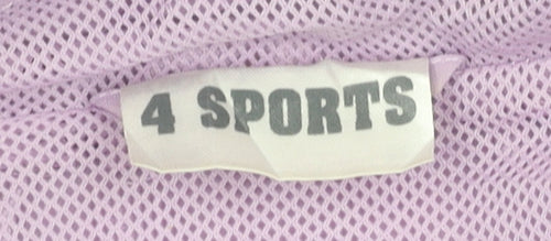 4 SPORTS Women's Purple Windbreaker Jacket Size 12