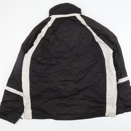 Professional Sportswear Men's Black Windbreaker Jacket with Breathable Features