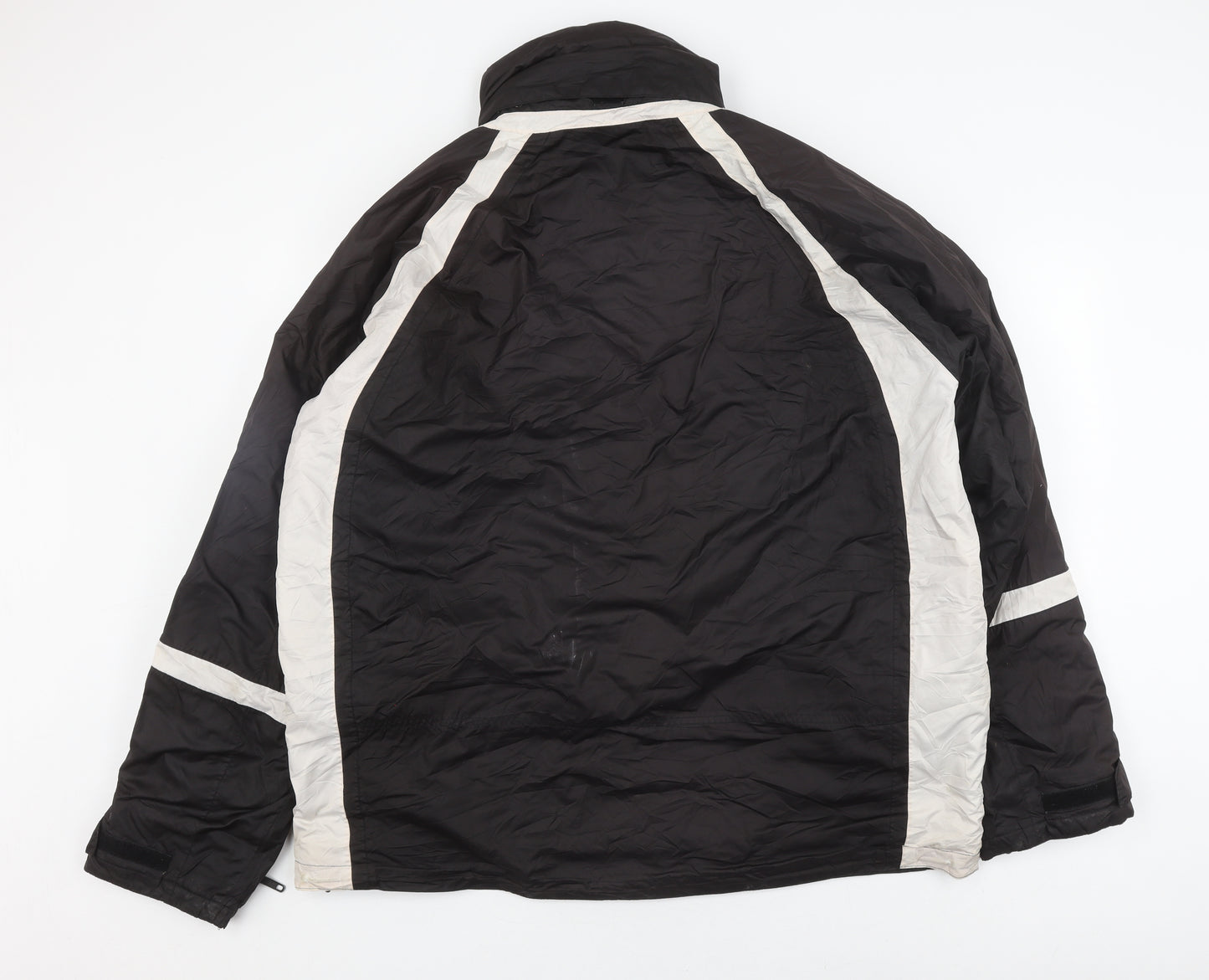 Professional Sportswear Men's Black Windbreaker Jacket with Breathable Features