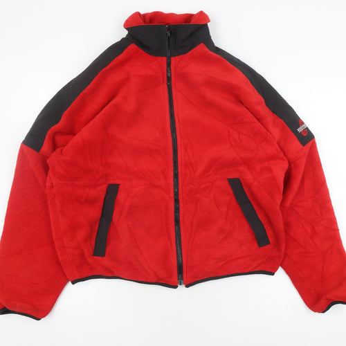 Footpath Men's Red Fleece Jacket, L, Full Zip Outdoor Wear