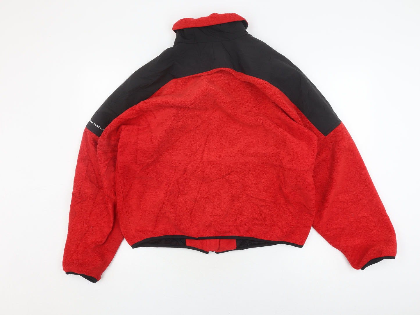 Footpath Men's Red Fleece Jacket, L, Full Zip Outdoor Wear