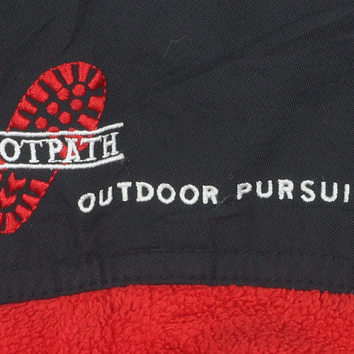 Footpath Men's Red Fleece Jacket, L, Full Zip Outdoor Wear