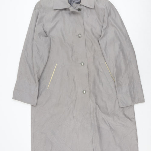 London Fog Women's Grey Long Overcoat Size 14